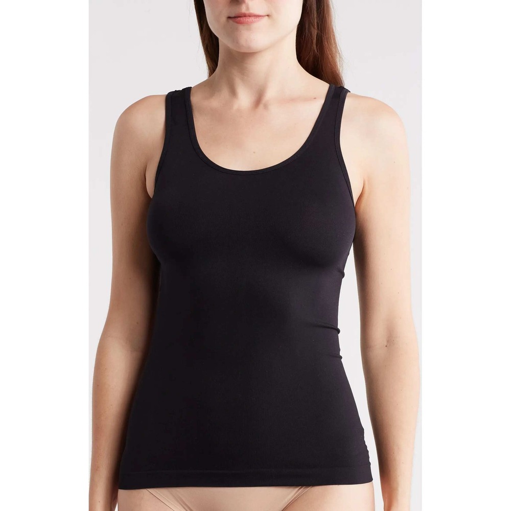 Nordstrom Rack Reversible 2-Way Tank Top Black Scoop V-Neck RK489315MI Large
